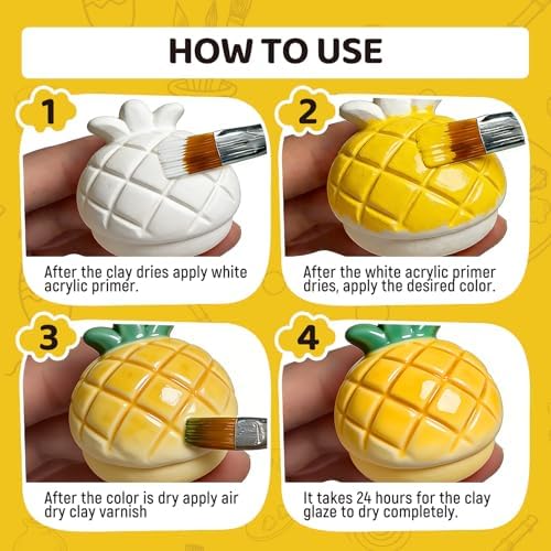 100ml Air Dry Clay Glaze Gloss Varnish Air Dry Clay Glaze Kit, High Gloss Glaze Prevent Clay Cracking,Scratches,Wear, Also Prevent Arts, Ceramics, Oil Paintings, Wood, Art Paintings Artwork, Gloss - Image 6