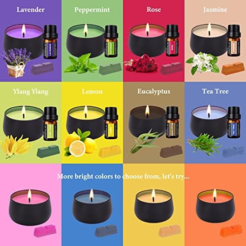 SAEUYVB Candle Making Kit for Adults with Hot Plate, DIY Starter Soy Candle Making Supplies/Kit - Perfect as Home Decorations（Black） - Image 4