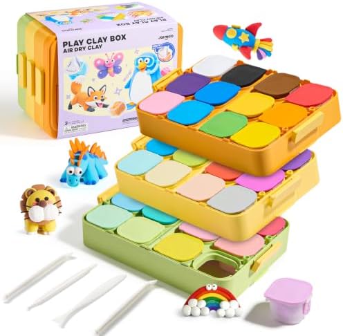 Jar Melo Air Dry Clay for Kids 36 Colors Modeling Clay Kit with Storage Box by JarMel%C3%B3