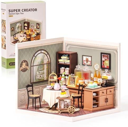 Super Creator-Mini Blocks Model Building Set for Adults, Miniature Plastic House Kit Super Store-Building Blocks Toys for Adults, DIY Crafts/Hobbies for Adults (Sweet Sips Tea) by Wowood