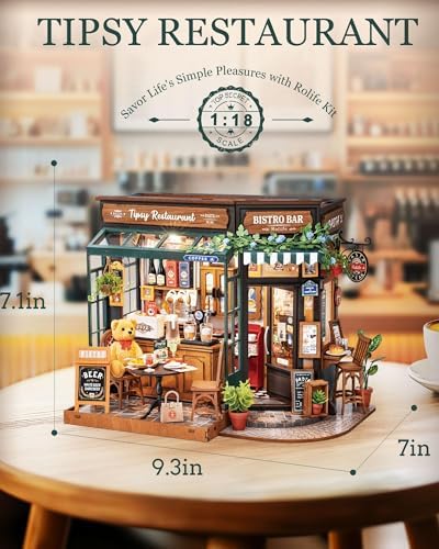 Rolife DIY Miniature Coffee Bar Dollhouse Kit Creative Gift for Adults - Image 2