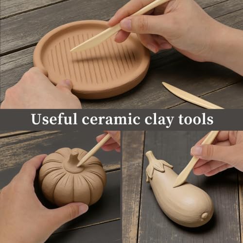 Decorniqu 100 Pcs 10 Set Plastic Clay Sculpting Tools Double Ended Pottery Modeling Clay Tools Reusable Polymer Carving Cutters Supplies for Carving Styling Embossing Air Dry Clay Crafts - Image 5