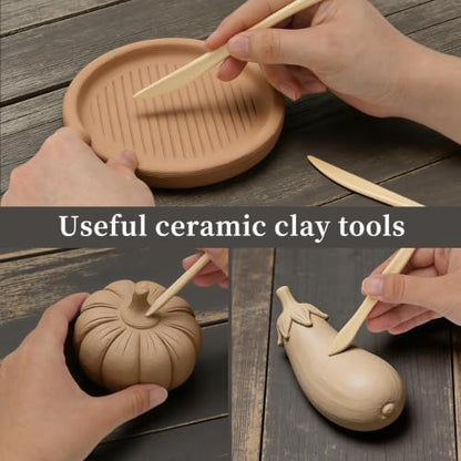 Decorniqu 100 Pcs 10 Set Plastic Clay Sculpting Tools Double Ended Pottery Modeling Clay Tools Reusable Polymer Carving Cutters Supplies for Carving Styling Embossing Air Dry Clay Crafts - Image 5