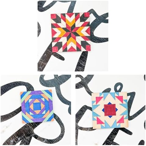 Barn Quilt Kit to Paint, Geometric, Farmhouse Wall Art DIY - Image 4