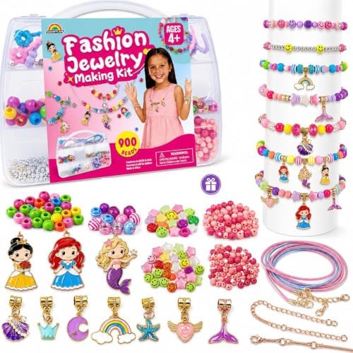AGENTLAN Jewelry Making Kit for Girls, 900+PCS Charm Bracelet Kit by Agentlan