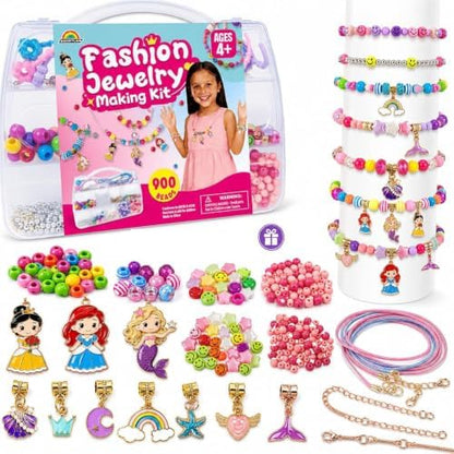 AGENTLAN Jewelry Making Kit for Girls, 900+PCS Charm Bracelet Kit by Agentlan