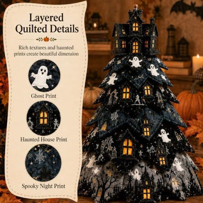 2026 New Christmas & Halloween DIY Quilted Fabric Tree Kit, 3D Layered Sewing Craft Set for Beginners, Christmas Tree Quilt Kit, Handmade Tabletop Holiday Decor, Gift for Craft Lover - Image 5