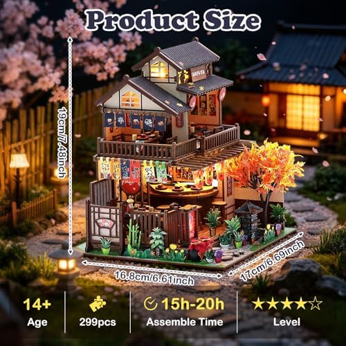 DIY Miniature House Kit, Mini House Building kit for Adults, Sushi Shop - Image 2