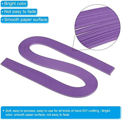 PATIKIL Quilling Strips Paper 120pcs 1/8"(3mm) 54cm Origami Paper Quilling Strip for Art DIY Hand Craft Christmas Dark Purple - Image 3
