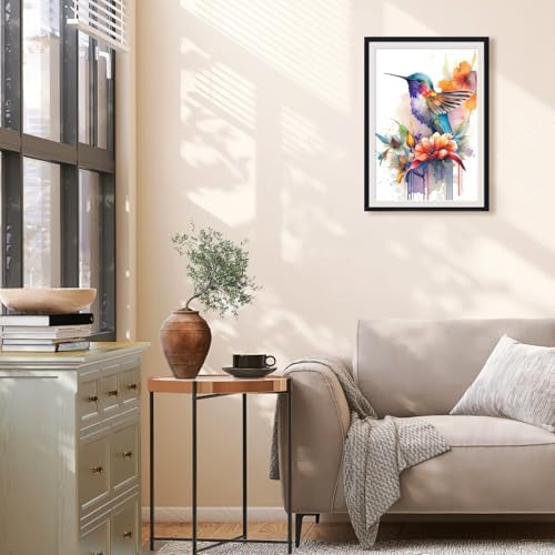 Ginkko Bird Framed Paint by Numbers Kit for Adults 8X 12 inch, Flowers - Image 3