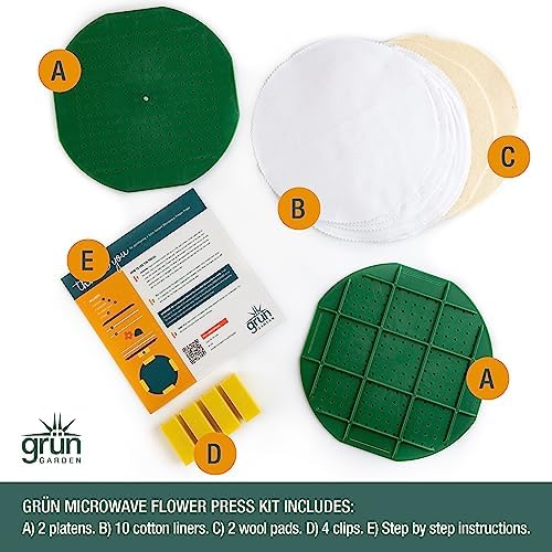 GSM Brands Microwave Flower Press Kit for Drying Leaf, Plant, and Flowers (10 Inch Round) - Image 2