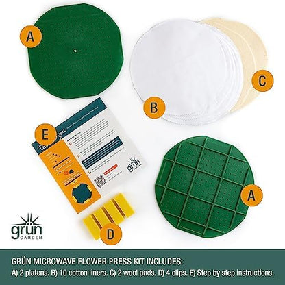 GSM Brands Microwave Flower Press Kit for Drying Leaf, Plant, and Flowers (10 Inch Round) - Image 2