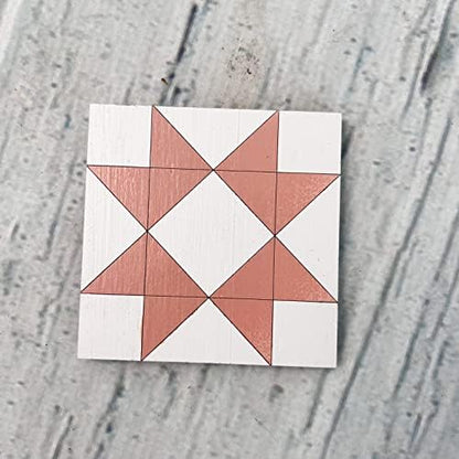 Barn Quilt Stencil | Unfinished Wood Quilt Block Painting Sign | DIY Painting Craft Kit for Adults | Farmhouse Wall Art and Quilting Decor (3 inches, HST Square) - Image 5