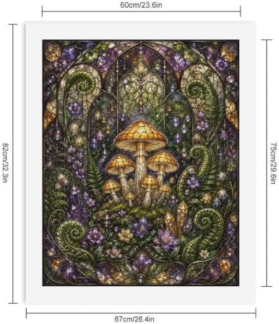 Bozfoxa Paint by Numbers Kit for Adults Beginner Mushroom Glass - Image 2