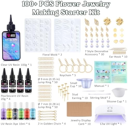 LET'S RESIN UV Resin Kit with Light, Resin Jewelry Making Kit for Beginners - Image 2
