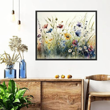 Flower Paint by Numbers for Adults with Framed Canvas - with Wooden Easel - Image 4