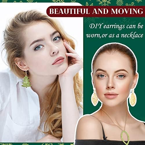 Patelai 4 Pcs Resin Earring Molds for Jewelry Making Kit, Snowflake Oval - Image 2