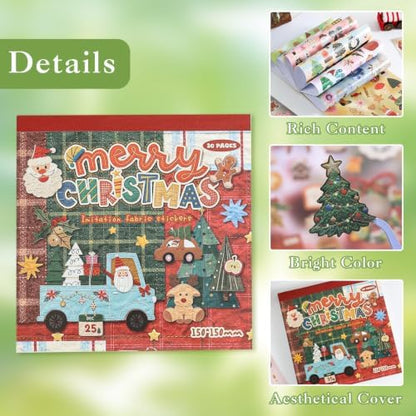 600+ PCS Cute Christmas Scrapbook Sticker Book, Holiday Decor & Ins Little Object Theme Stickers, Art Scrapbook Supplies for Adults Teens Women Girls Junk Journaling Planner Crafts - Image 5