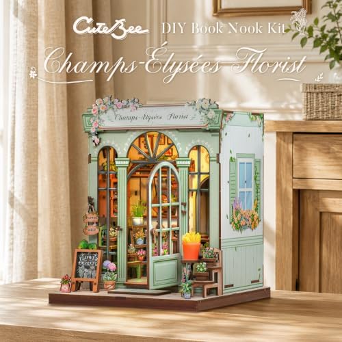 CUTEBEE Book Nook Kit - DIY Miniature House Dollhouse Kit for Adults - Image 2