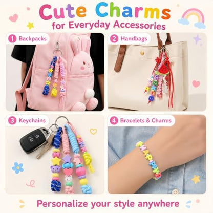 36Pcs Large Letter Beads Kit, Paracord Keychain Bag Charms - Image 5