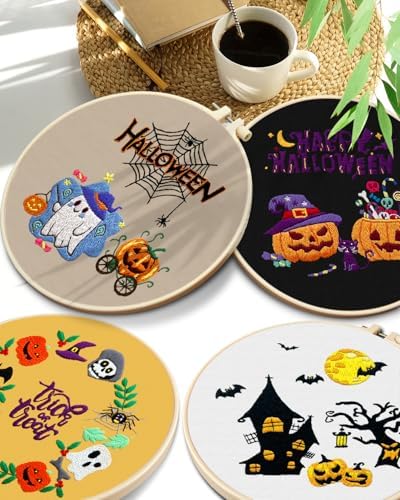 TINDTOP Halloween Embroidery Kit for Adult, Embroidery DIY Starter Kit - Image 7