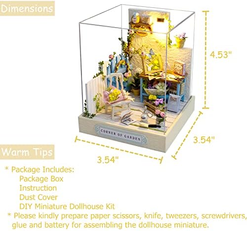 DIY Miniature Dollhouse Kit with Furniture Plus Dust Proof for Teens Adults - Image 6
