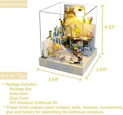 DIY Miniature Dollhouse Kit with Furniture Plus Dust Proof for Teens Adults - Image 6