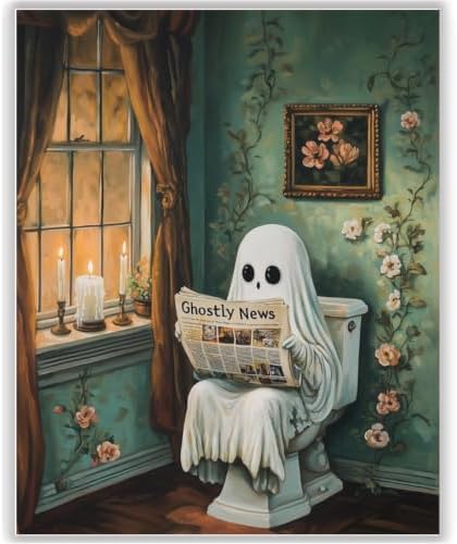 HITO Halloween Paint by Numbers Kit for Adults Ghost 16x20 Inch Frameless by HITO