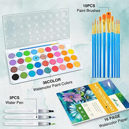 AROIC 65 Pieces Watercolor Paint Set for Adults Artists, Beginners - Image 2
