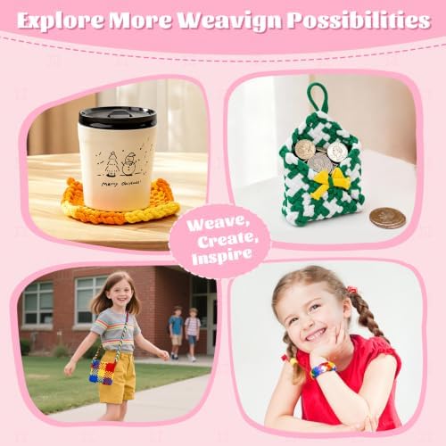 PREBOX Weaving Loom Loop Refill,7 Inch 500 Pcs in 10 Vibrant Colors, Potholder Loops, Loom Refill Loops Craft for Kids - Image 3