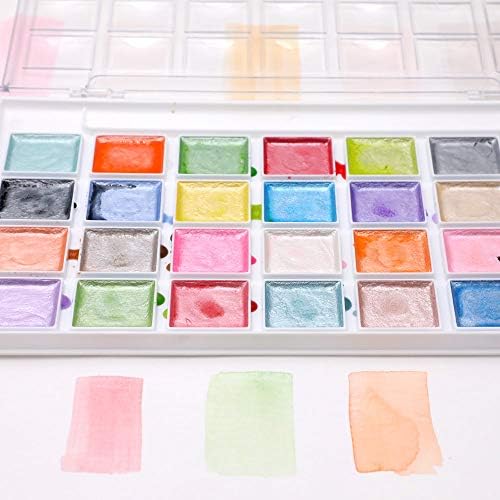 Artecho 28 Metallic Watercolor Paint Set - Image 3