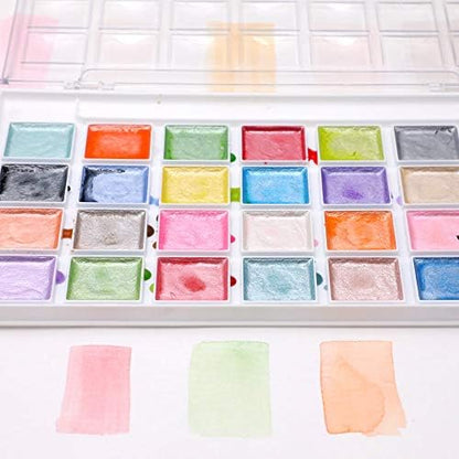 Artecho 28 Metallic Watercolor Paint Set - Image 3