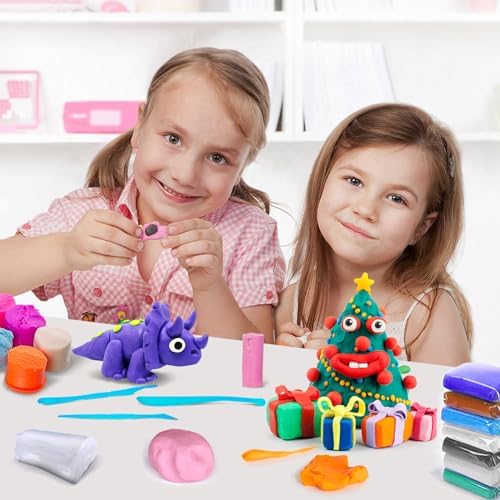ESSENSON Air Dry Clay 88 Colors, Modeling Magic Clay for Kids, DIY Molding Craft, Gift for Kids - Image 5