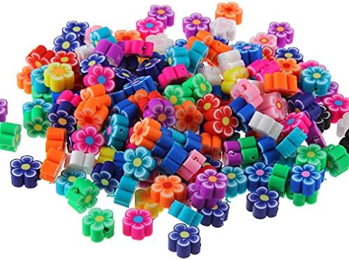 100pcs Mixed Polymer Clay 10mm Spacer Beads for Women Jewelry Making DIY Bracelet Necklace Hair Clip Accessories (Flower) - Image 6