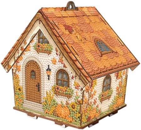 FRANDEK DIY Wooden House Diamond Art Kit for Adults (Autumn Harvest) by FRANDEK