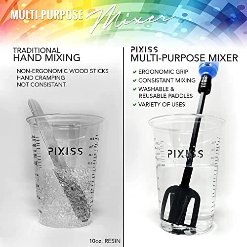 Pixiss Premium Resin Mixer, Handheld Rechargeable Epoxy Mixer Pro Grade, Stirrer for Resin, DIY Crafts Tumbler, Minimize Bubbles - Ultimate Kit with 15 Mica Powder, Bundle E (Ultimate) - Image 5