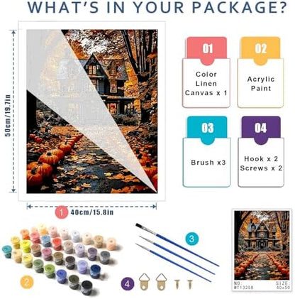 Landscape Paint by Number for Adults, Halloween Paint by Numbers for Adults - Image 2
