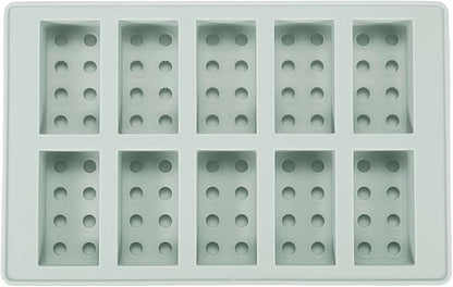 MECCANIXITY Beeswax Candle Mould, 10 Grids Beeswax Bar Mould Makes 10 x 0.8oz Reusable Easy Release Bees Wax Module for Wax Candle Making Butter Candy Chocolate Grey