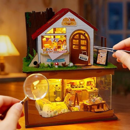 DIY Miniature House Kit, Mini House Building kit with Dust Cover for Adults - Image 5
