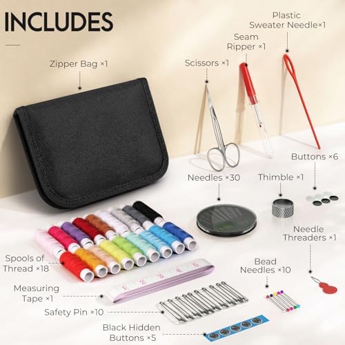 Coquimbo Sewing Kit for Adults, Christmas Stocking Stuffers for Teen Girls - Image 5