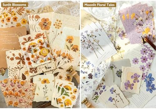120 Pcs Floral Textured Scrapbook Paper, Embossed Rice Paper for Decoupage - Image 3