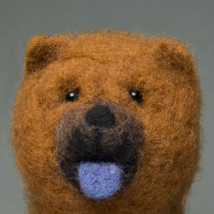 Wizardi Beginner Needle Felting Kit for Adults - Chow-Chow. Animal Felting Kit 4.92x5.31 Inches. Felting Tools. Wool Felting Supplies. Felt Crafts. Wool Felt. V-147C Charivna Mit - Image 5