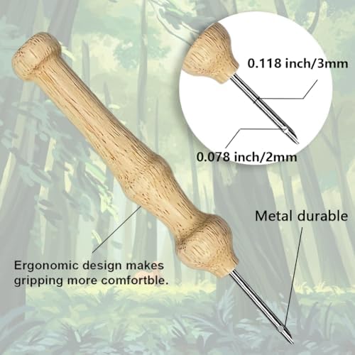 BEUNITONE 2PCS Cat Punch Needle Kit for Adults Beginners, Complete Craft Embroidery Needlepoint Kits with Hoop and Instructions, Punch Needle Starter Craft Set for Home Decor, Festival Gift 20x20cm - Image 3