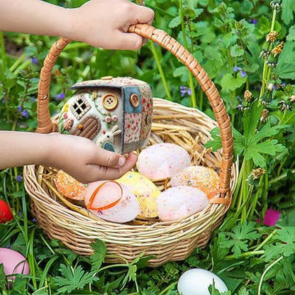 Felt Easter Egg House DIY Kit - All-Inclusive Craft Set with Hand-Embroidered Materials, Bunny & Chick Patterns for Easter Decorations, Home Hanging Ornaments for Adults & Beginners (D/1PC) - Image 3