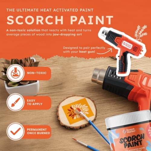 Scorch Marker Scorch Paint, Heat Activated Wood Burning Paint, 2 fl oz - Image 6