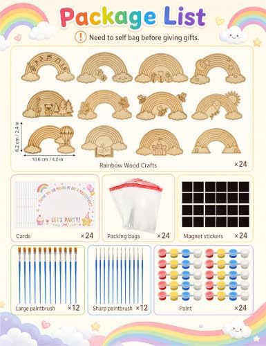 24 Set Rainbow Party Favors - Image 2