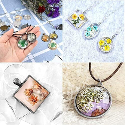 58Pcs Resin Jewelry Molds 5 Styles Pendant Trays Resin Jewelry Making Kit - Image 3