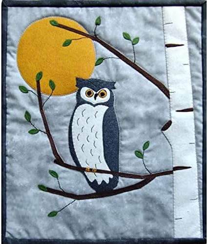 Rachel's Of Greenfield Night Owl Felt Kit, Wall Quilt Hanging, Quilting Kits with Fabric, 13" x 15", Materials and Instructions Included - Image 4