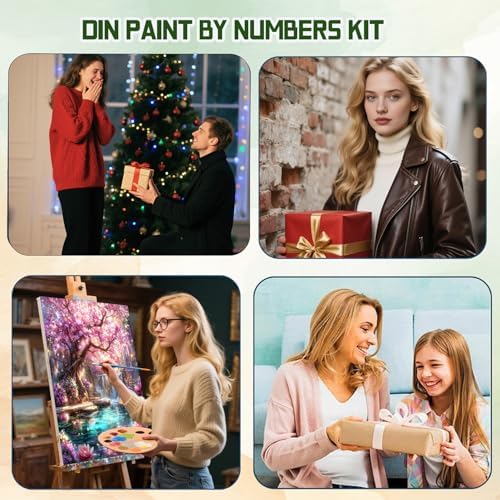 ICYANART Dream Tree Paint by Numbers Kit for Adults, Fantasy Waterfall Pink - Image 7