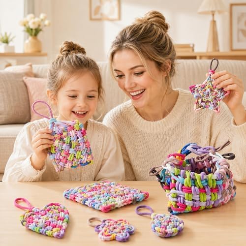 XXAptube 375 Pcs 15 Color Weaving Loom Refill Loops, Nylon Craft Potholder Loom Loops Kit for Potholder 6” 7” Size Pot Holder and Adults DIY Knitting Craft - Image 4